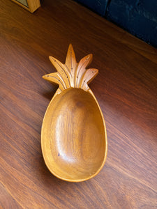 Vintage Wooden Pineapple Bowl