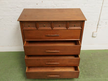 Load image into Gallery viewer, Walnut Highboy Dresser 8 drawer
