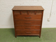 Load image into Gallery viewer, Walnut Highboy Dresser 8 drawer
