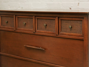 Walnut Highboy Dresser 8 drawer