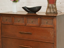 Load image into Gallery viewer, Walnut Highboy Dresser 8 drawer
