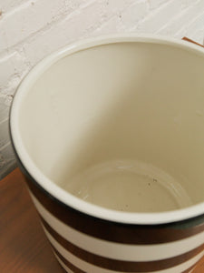 Large Black & White Striped Planter