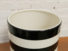 Load image into Gallery viewer, Large Black &amp; White Striped Planter
