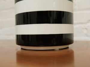 Small Black & White Striped Planter
