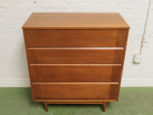 Load image into Gallery viewer, Four Drawer Walnut Dresser
