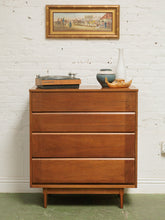 Load image into Gallery viewer, Four Drawer Walnut Dresser
