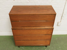 Load image into Gallery viewer, 5 Drawer Walnut Dresser
