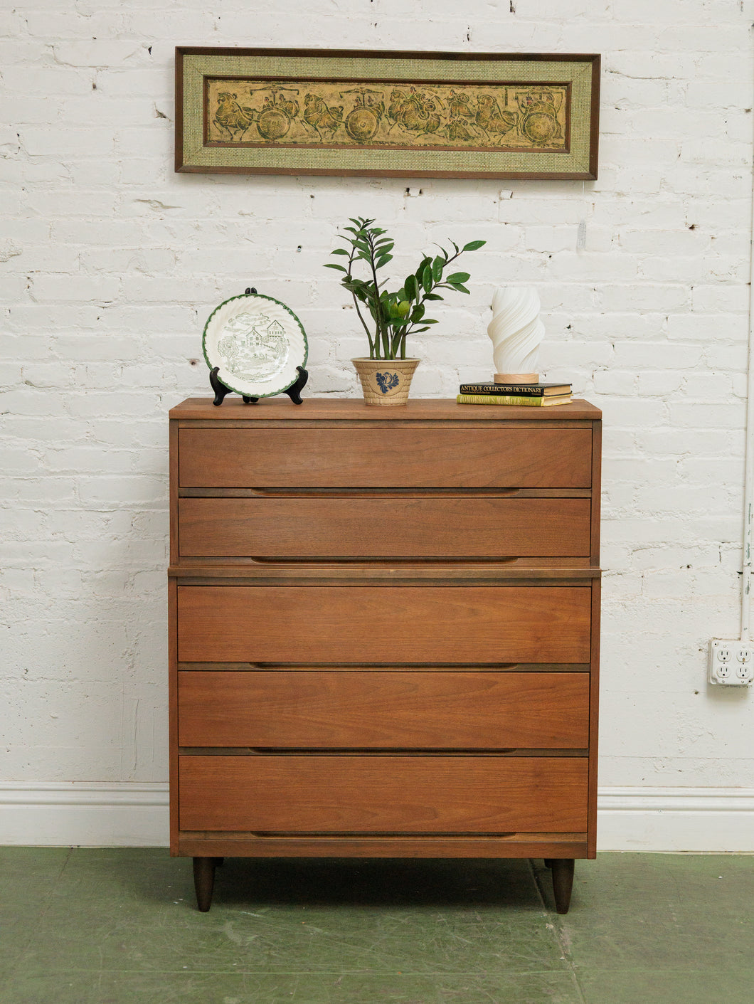 5 Drawer Walnut Dresser