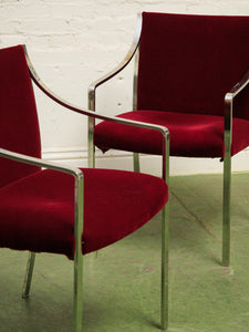 Pair of Mohair Vintage 1970’s Chairs