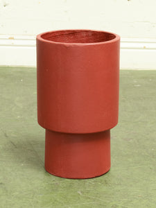 Rust Plinth Orange Small Planter