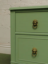Load image into Gallery viewer, Mint Low profile Credenza with lion hardware
