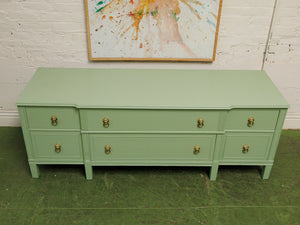 Mint Low profile Credenza with lion hardware
