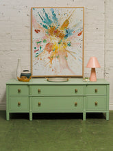 Load image into Gallery viewer, Mint Low profile Credenza with lion hardware
