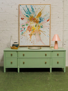 Mint Low profile Credenza with lion hardware