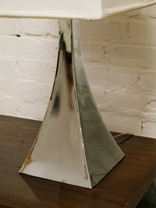 Sculptural Chrome Table Lamp