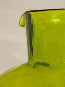 Green Blenko glass pitcher