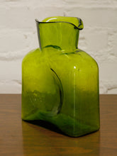 Load image into Gallery viewer, Green Blenko glass pitcher
