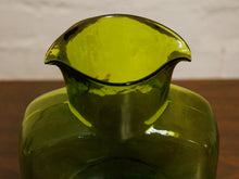 Load image into Gallery viewer, Green Blenko glass pitcher
