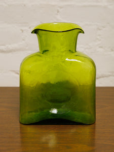 Green Blenko glass pitcher