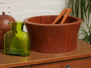 Green Blenko glass pitcher