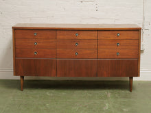 Load image into Gallery viewer, 9 drawer Mid Century Sleek Dresser
