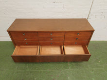 Load image into Gallery viewer, 9 drawer Mid Century Sleek Dresser
