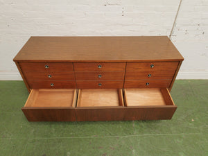 9 drawer Mid Century Sleek Dresser