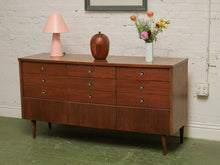 Load image into Gallery viewer, 9 drawer Mid Century Sleek Dresser
