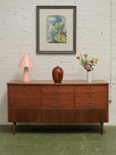 Load image into Gallery viewer, 9 drawer Mid Century Sleek Dresser
