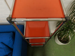 Orange and Chrome Shelf