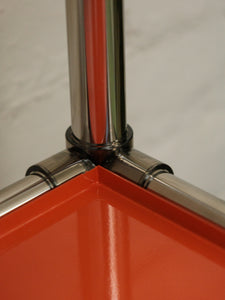 Orange and Chrome Shelf