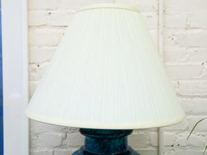 Blue and Teal Glazed Vintage Lamp $175