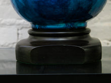 Load image into Gallery viewer, Blue and Teal Glazed Vintage Lamp $175
