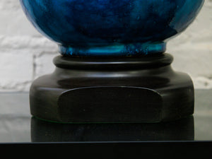 Blue and Teal Glazed Vintage Lamp $175