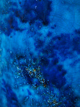 Load image into Gallery viewer, Blue and Teal Glazed Vintage Lamp $175
