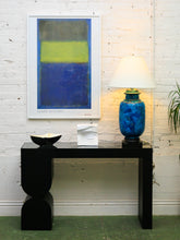 Load image into Gallery viewer, Blue and Teal Glazed Vintage Lamp $175
