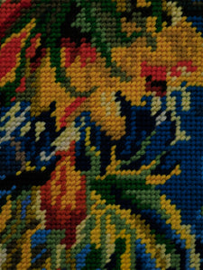 Needlepoint Tapestry Imperial Fritillaries in a Copper Vase inspired by Vincent Van Gogh