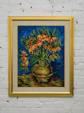 Load image into Gallery viewer, Needlepoint Tapestry Imperial Fritillaries in a Copper Vase inspired by Vincent Van Gogh
