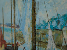 Load image into Gallery viewer, Original vintage impressionist nautical painting by KB Chun
