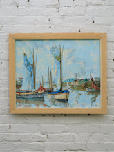 Load image into Gallery viewer, Original vintage impressionist nautical painting by KB Chun
