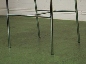 Leather and chrome counter stools