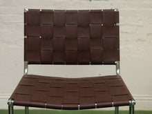 Load image into Gallery viewer, Leather and chrome counter stools
