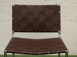 Leather and chrome counter stools