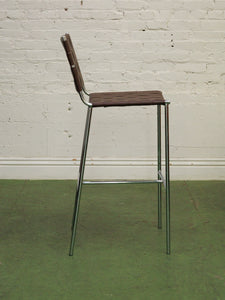 Leather and chrome counter stools