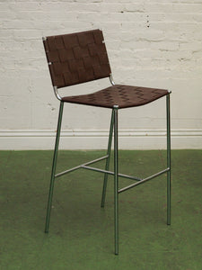 Leather and chrome counter stools