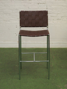 Leather and chrome counter stools