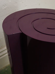 Post Modern purple swirl side table