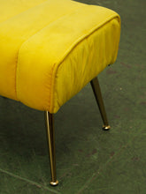 Load image into Gallery viewer, Yellow chair and ottoman
