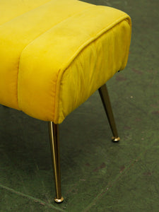 Yellow chair and ottoman