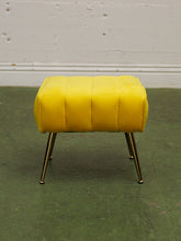 Load image into Gallery viewer, Yellow chair and ottoman

